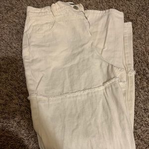 High waisted white jeans from Nasty Gal